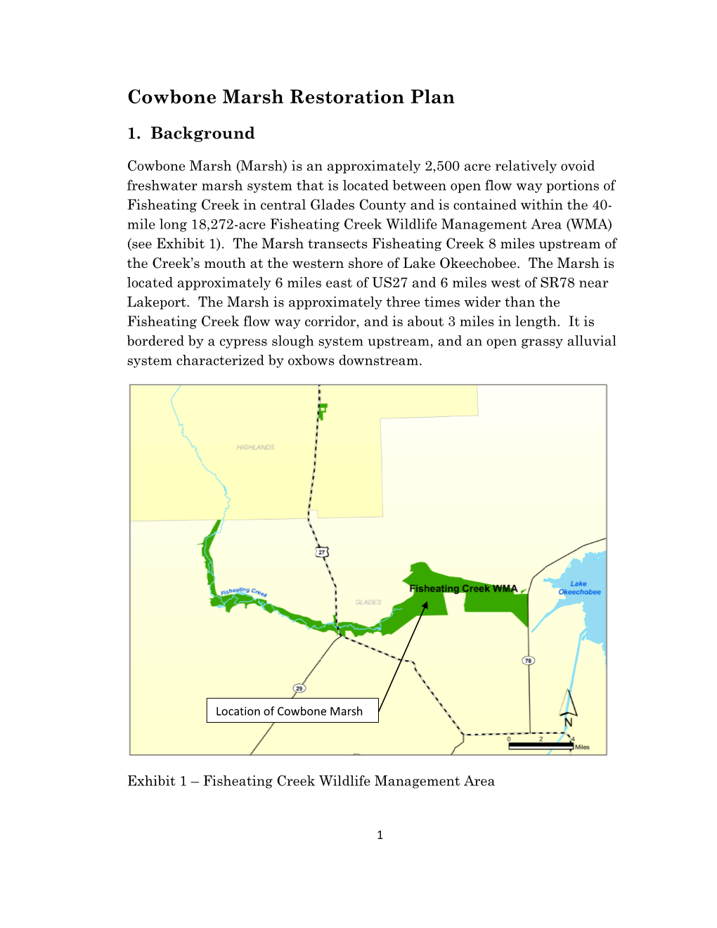 Cowbone Marsh Restoration Plan