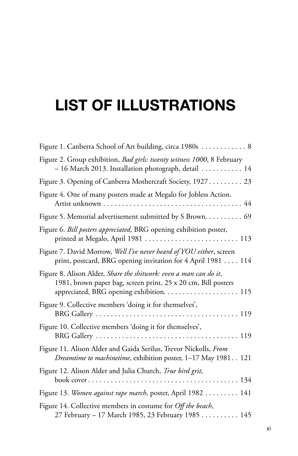 List of Illustrations