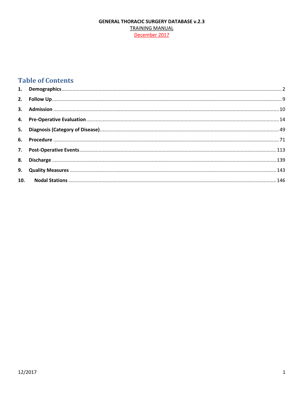 Table of Contents 1