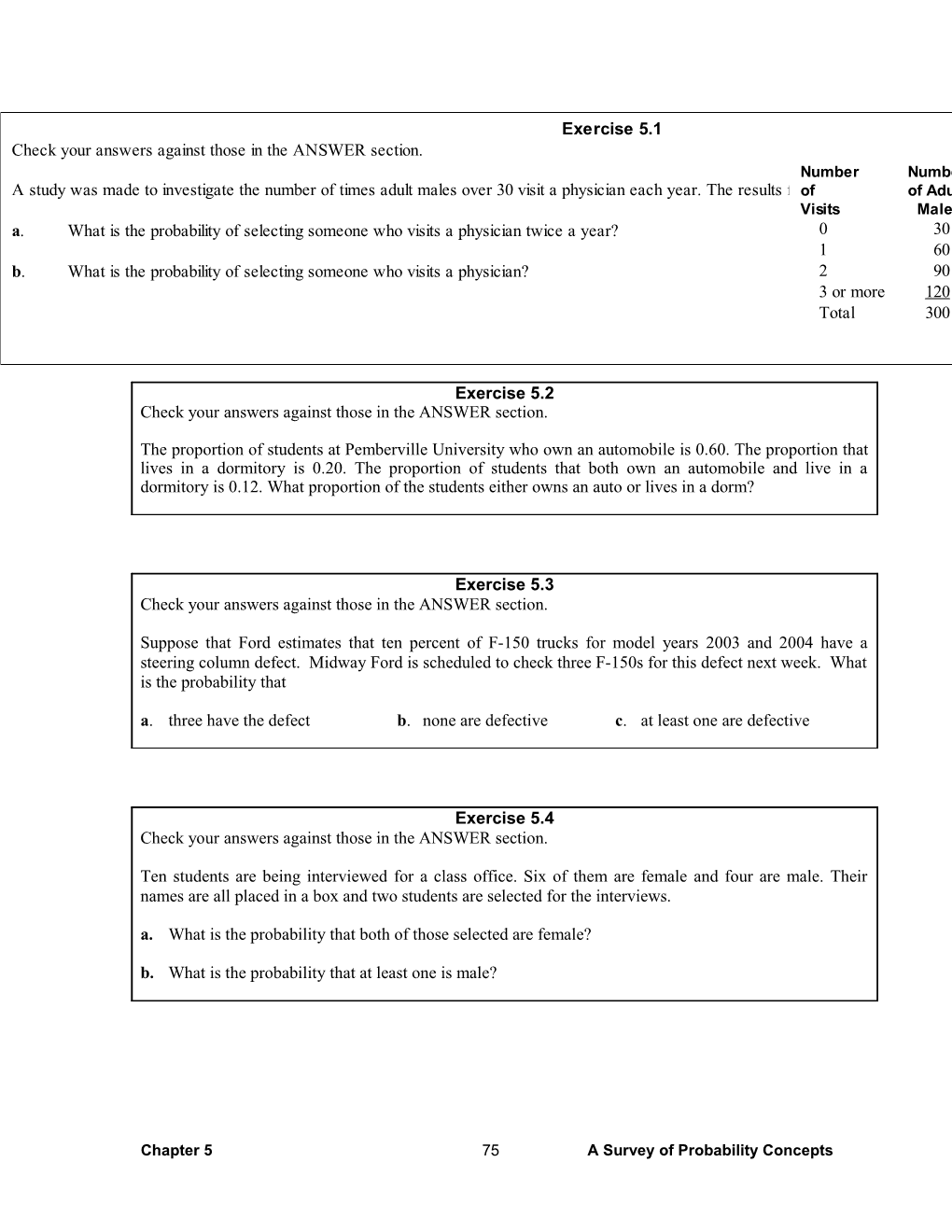 Chapter 5 a Survey of Probability Concepts