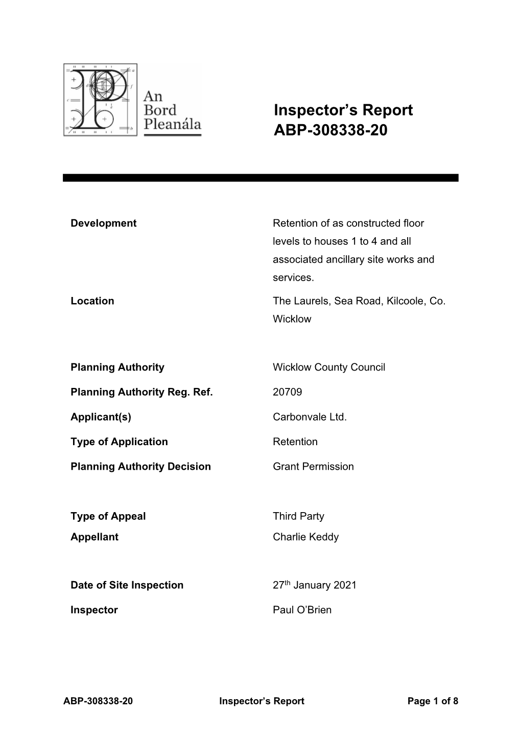 Inspectors Report (308/R308338.Pdf, .PDF Format 208KB)
