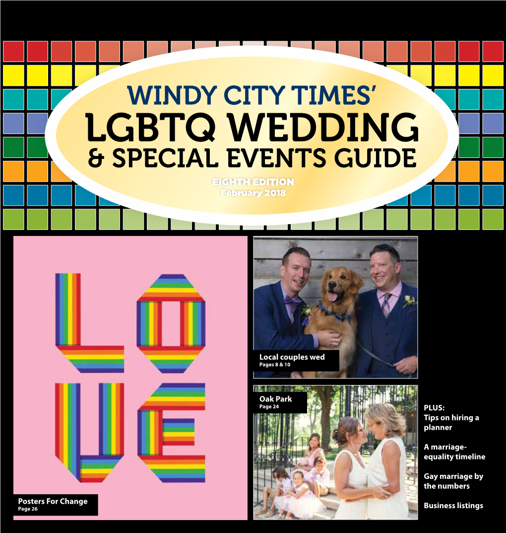 LGBTQ WEDDING & SPECIAL EVENTS GUIDE EIGHTH EDITION February 2018