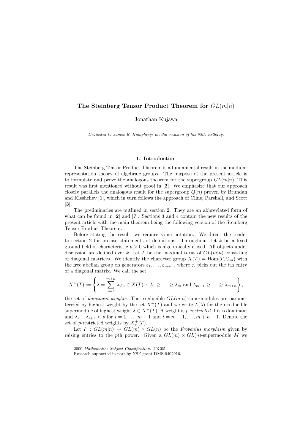 The Steinberg Tensor Product Theorem for GL(M|N)