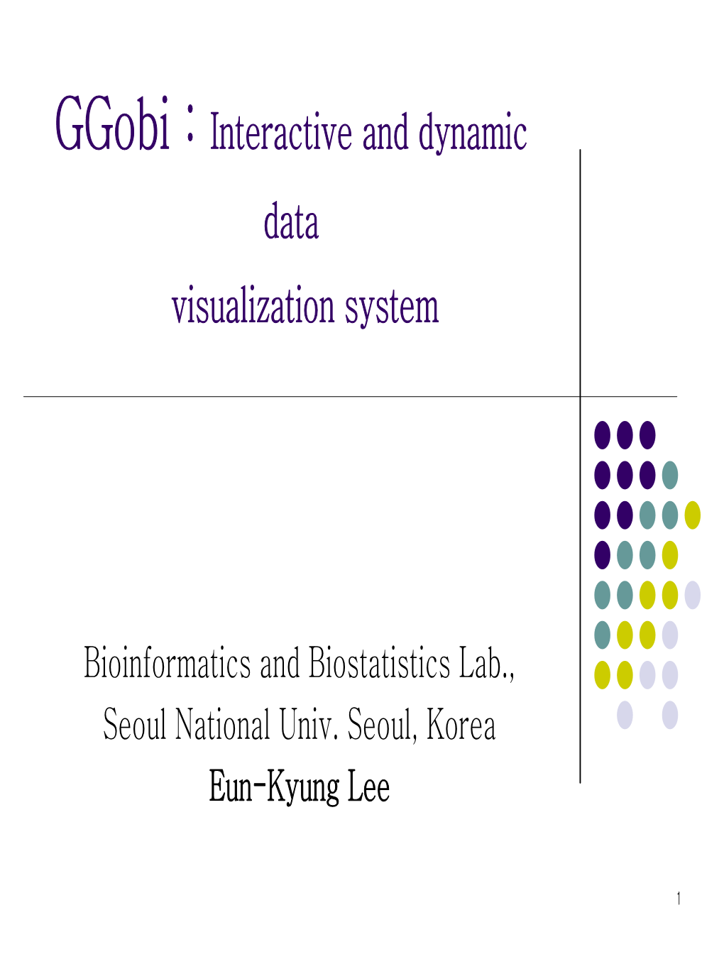 Ggobi : Interactive and Dynamic Data Visualization System
