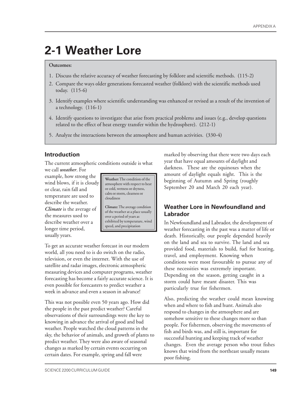 2-1 Weather Lore