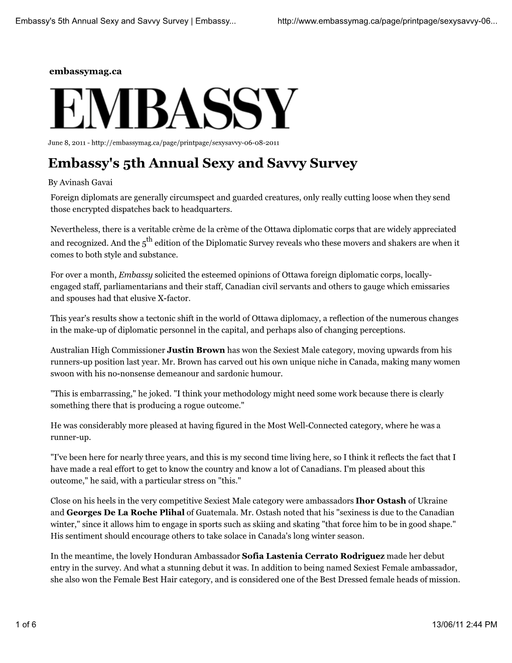 Embassy's 5Th Annual Sexy and Savvy Survey | Embassy