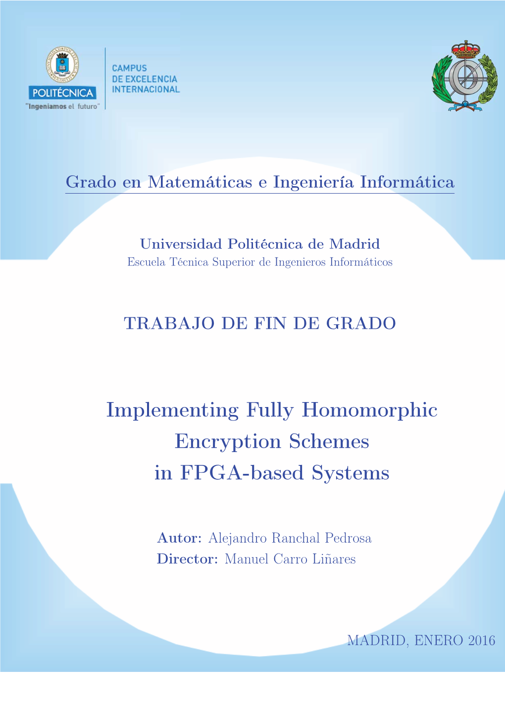 Implementing Fully Homomorphic Encryption Schemes in FPGA-Based Systems