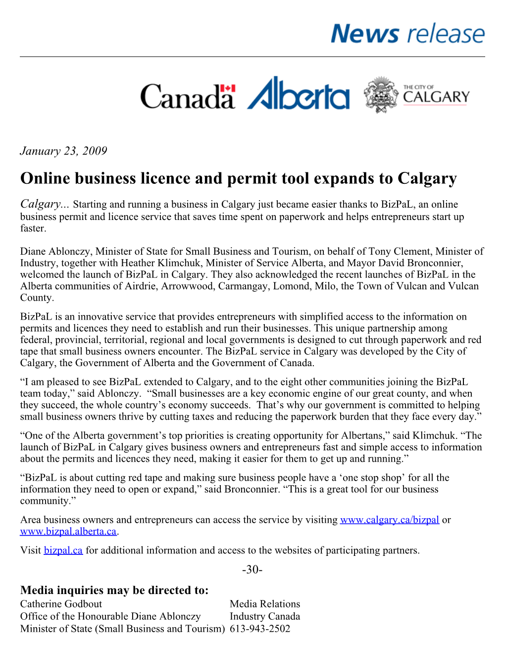 Online Business Licence and Permit Tool Expands to Calgary