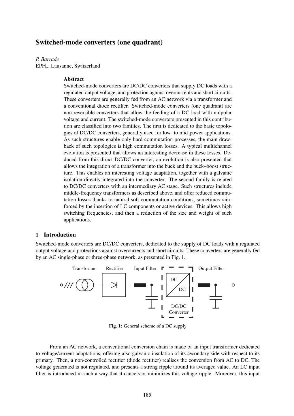 Switched-Mode Converters (One Quadrant)