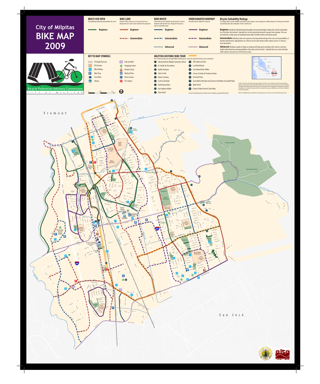 Milpitas Bike Map 2008 Front.Ai