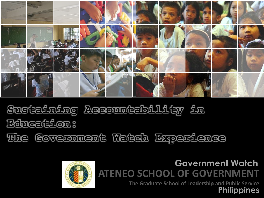 Sustaining Accountability in Education: the Government Watch Experience