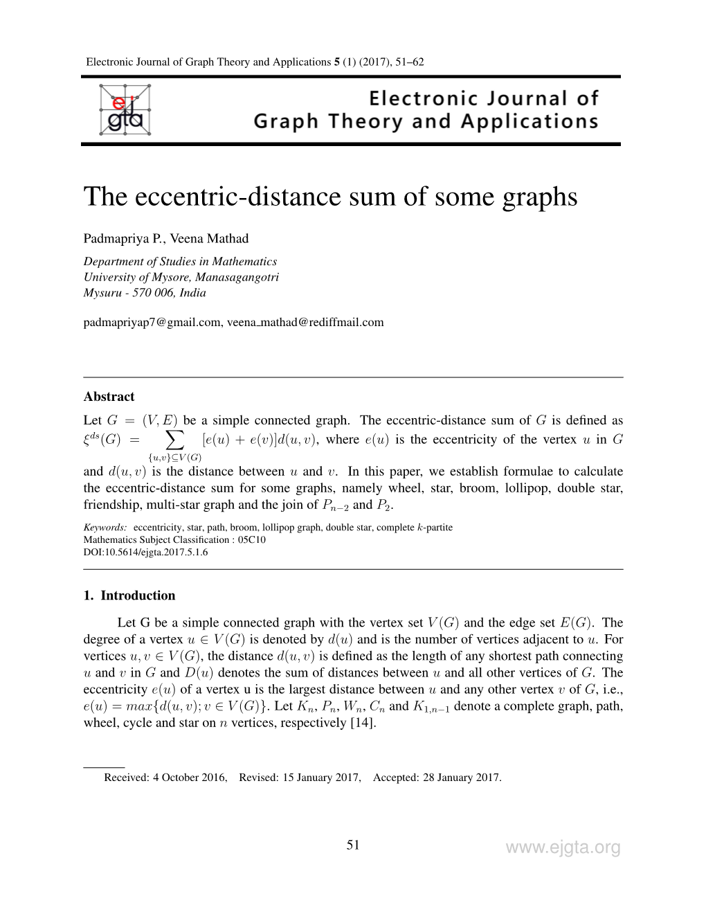 The Eccentric-Distance Sum of Some Graphs