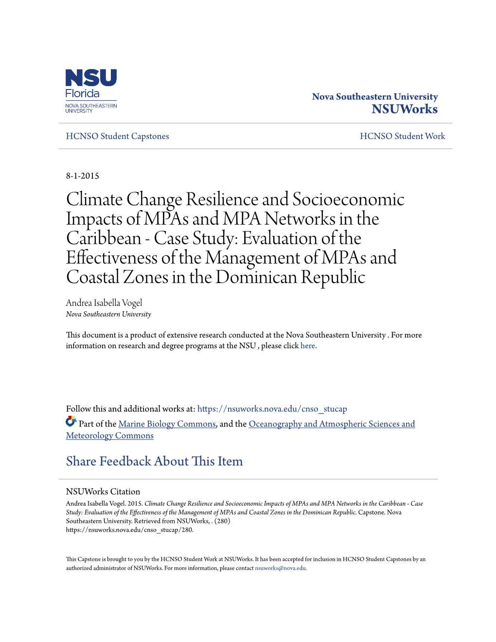 Climate Change Resilience and Socioeconomic