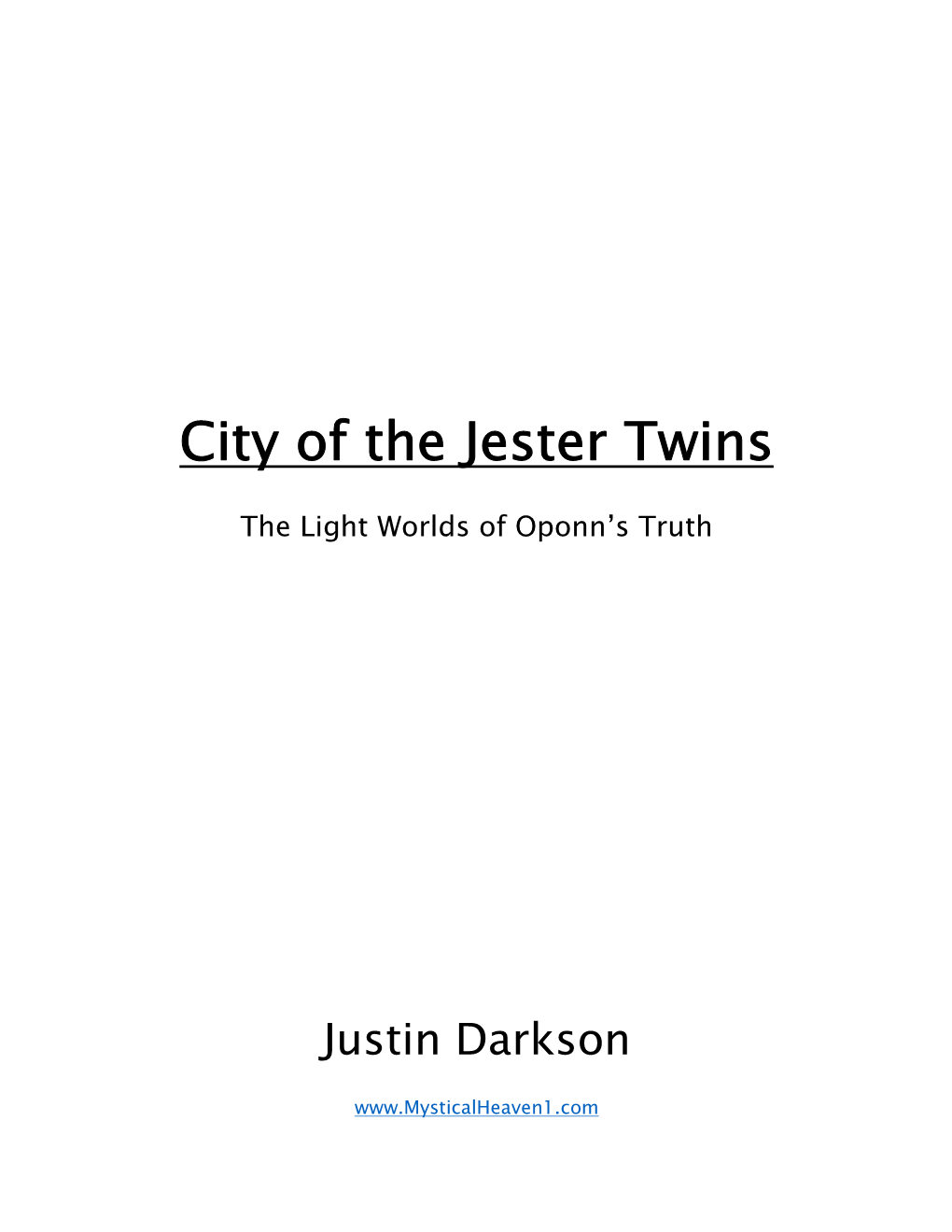 City of the Jester Twins