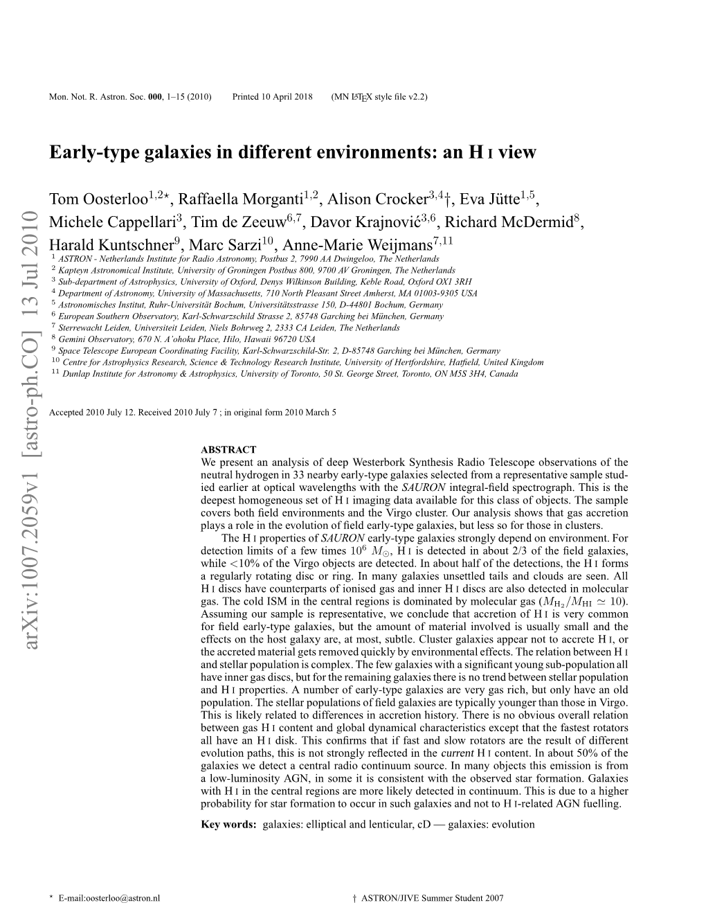 Early-Type Galaxies in Different Environments: an HI View