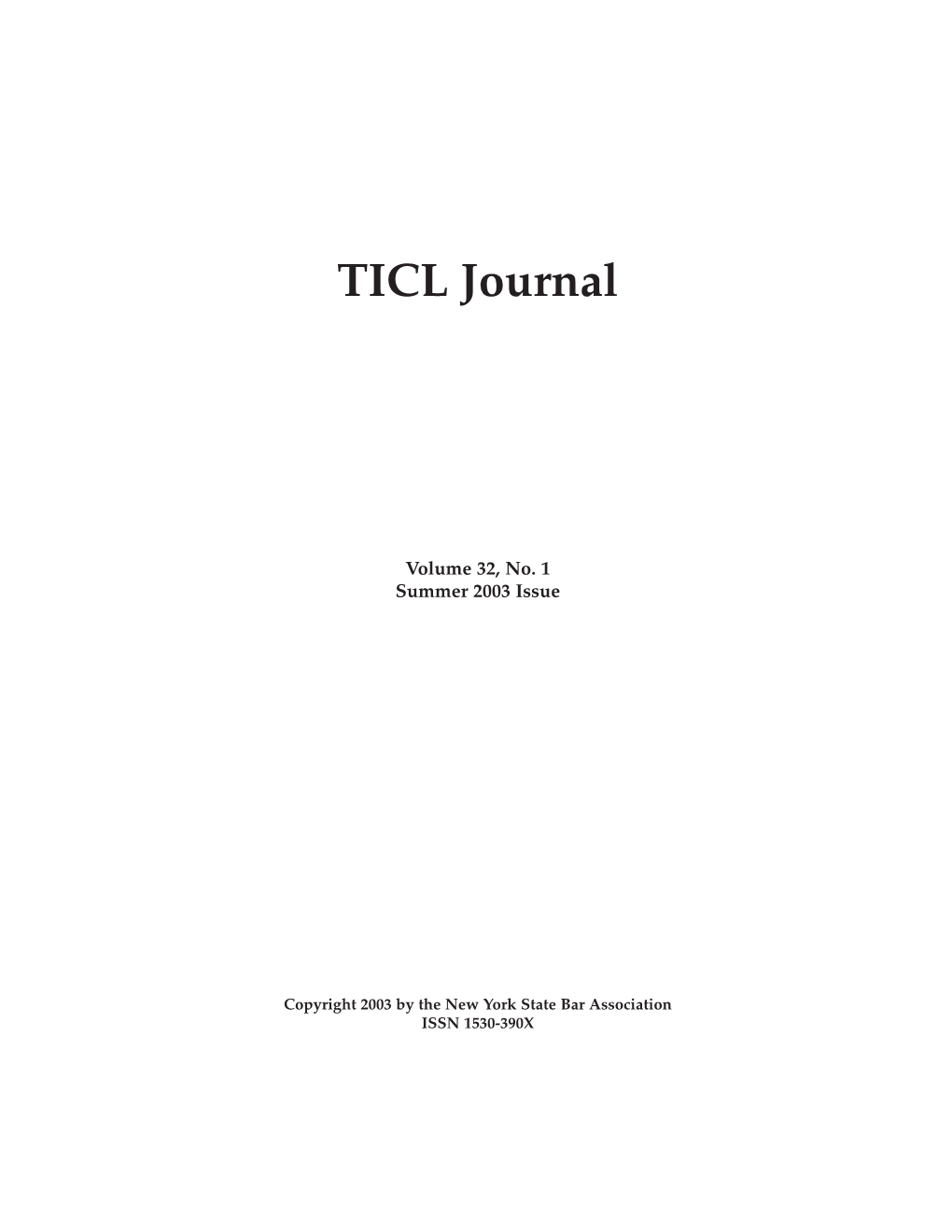 TICL Journal