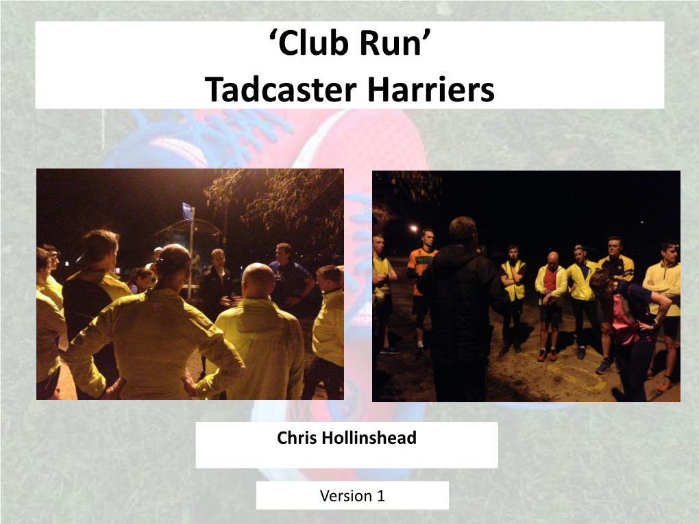 'Club Run' Tadcaster Harriers