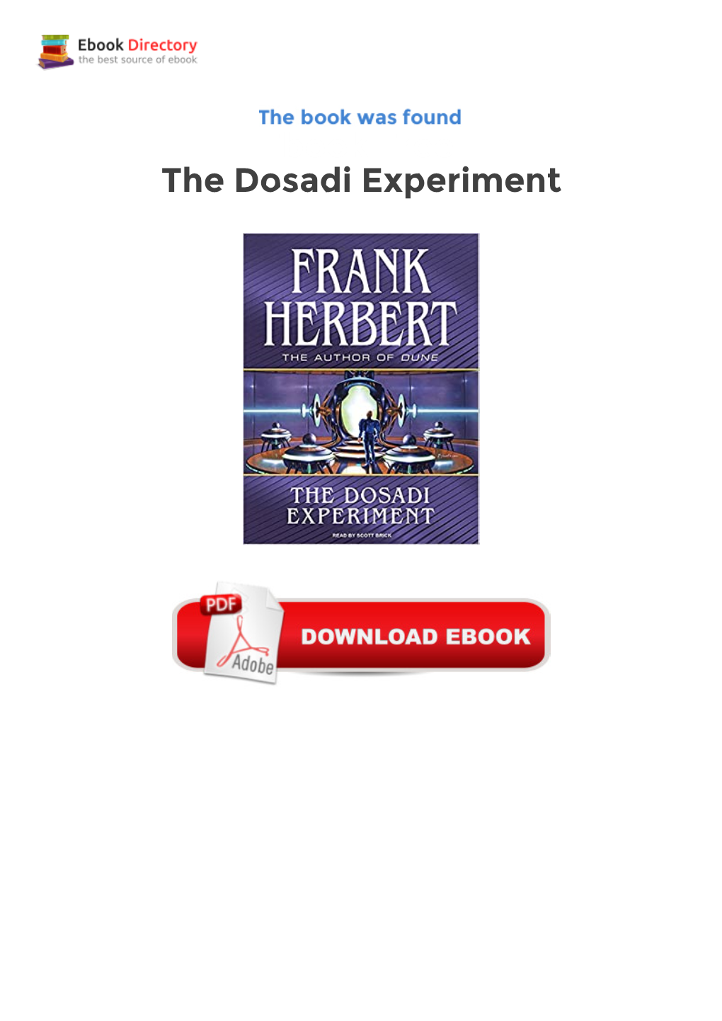 Ebook Free the Dosadi Experiment