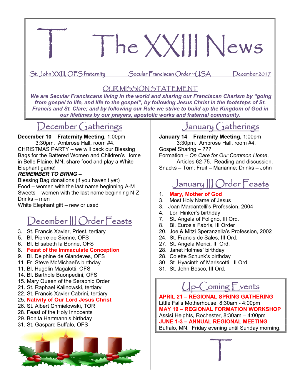 T the XXIII News T