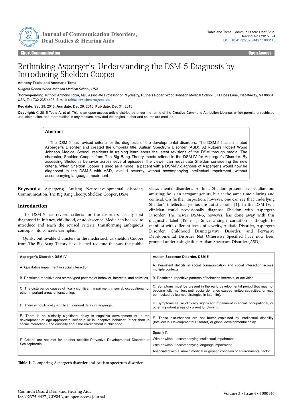Understanding the DSM-5 Diagnosis By