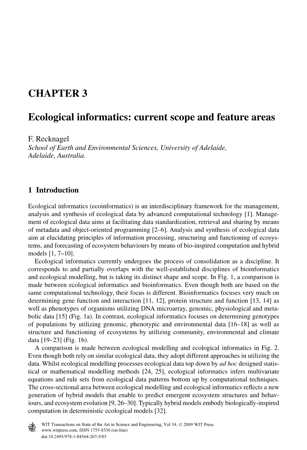 CHAPTER 3 Ecological Informatics