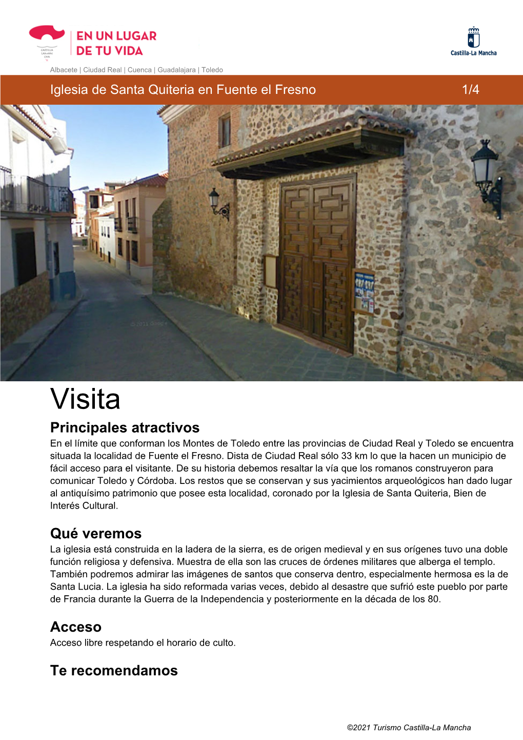 Descargar Guía De Viaje Iglesia De Santa Quiteria En Fuente El Fresno