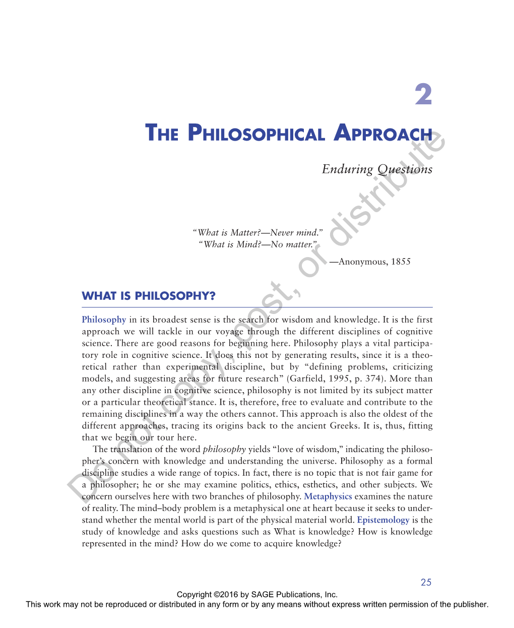 Chapter 2- the Philosophical Approach