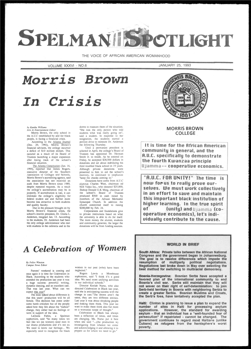 Morris Brown in Crisis