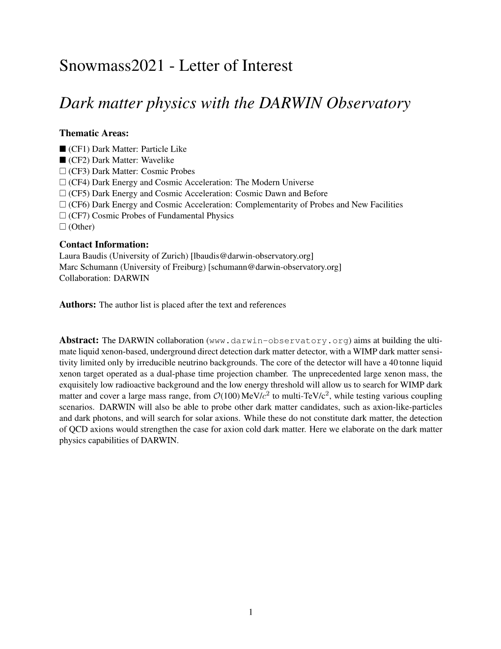 Letter of Interest Dark Matter Physics with the DARWIN Observatory
