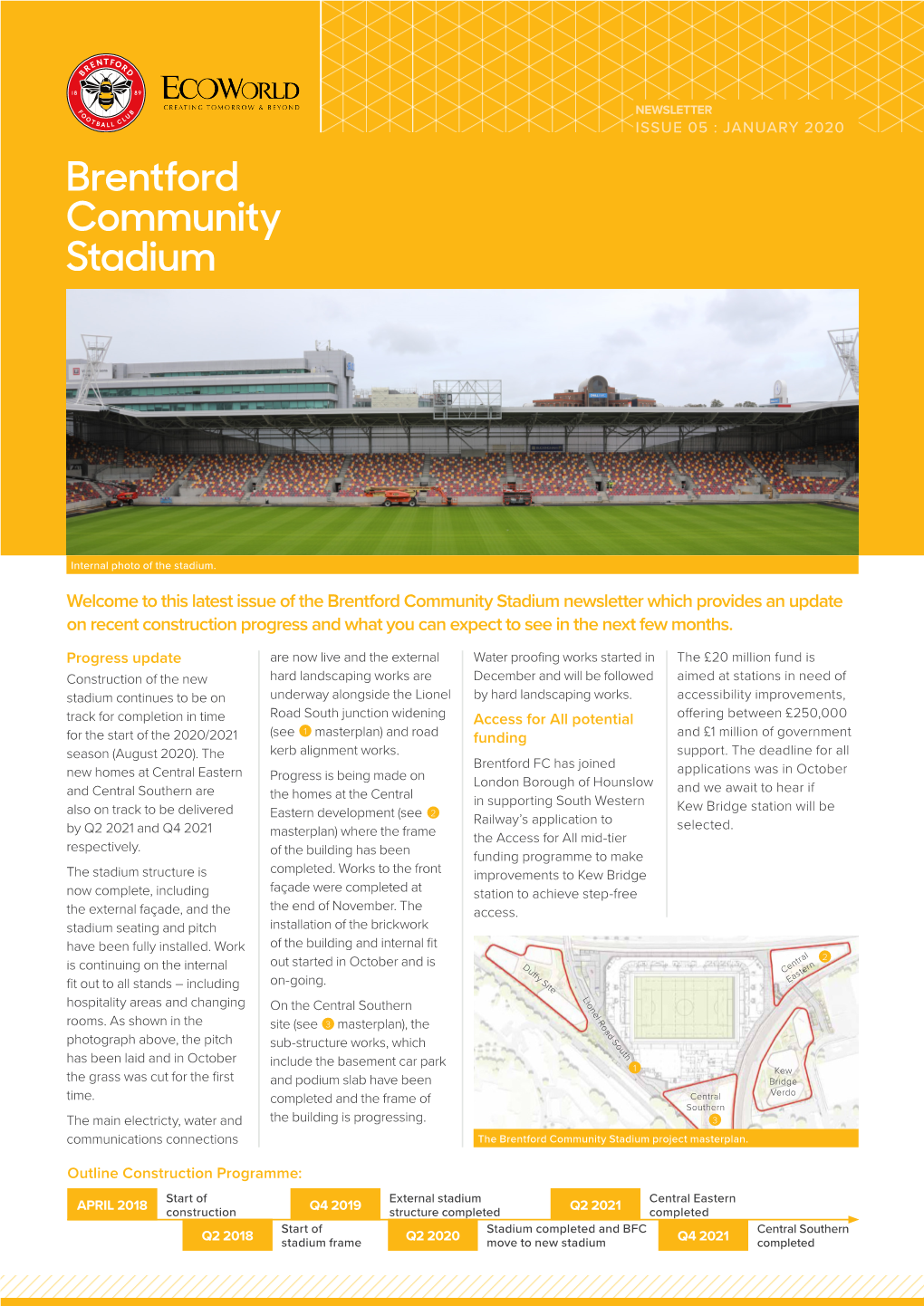 This Latest Issue of the Brentford Community Stadium Newsletter