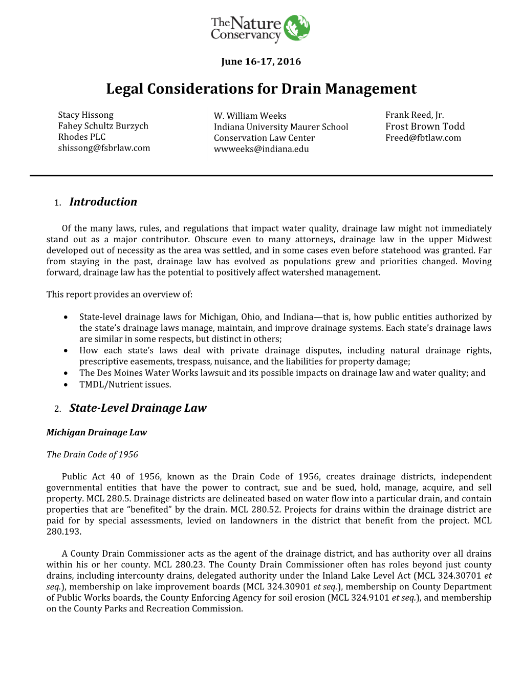 Legal Considerations for Drain Management
