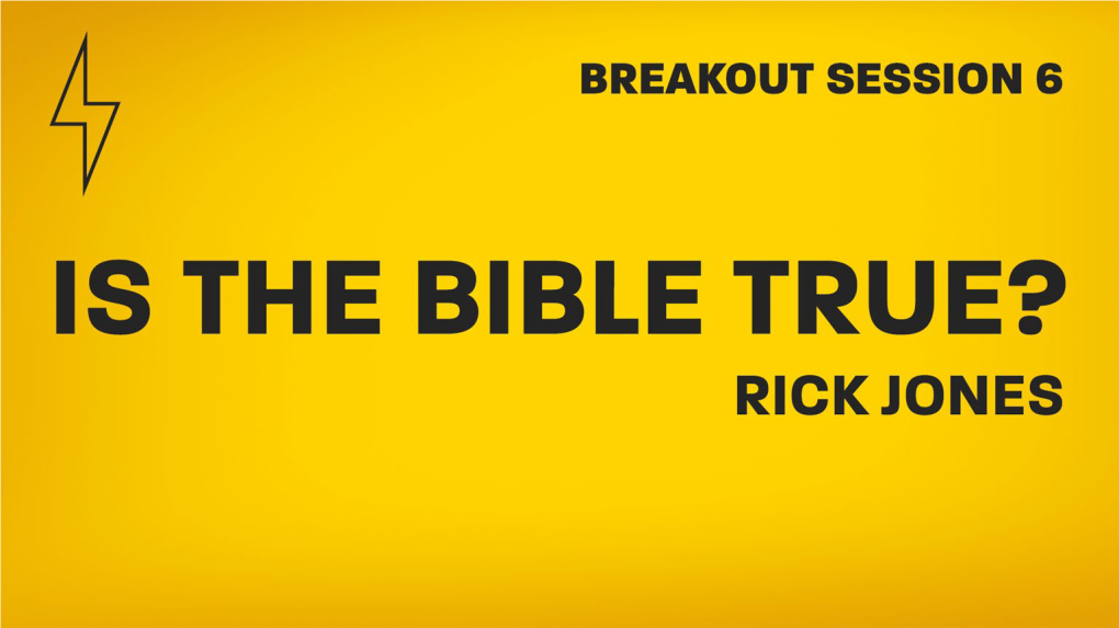 Can We Trust the Bible? • Pr