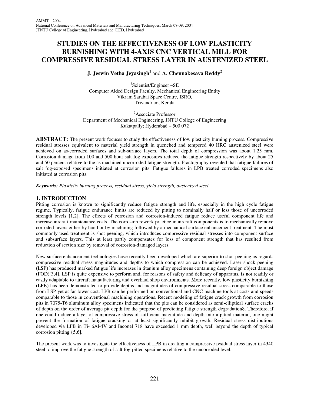 Studies on the Effectiveness of Low Plasticity Burnishing with 4-Axis Cnc Vertical Mill for Compressive Residual Stress Layer in Austenized Steel