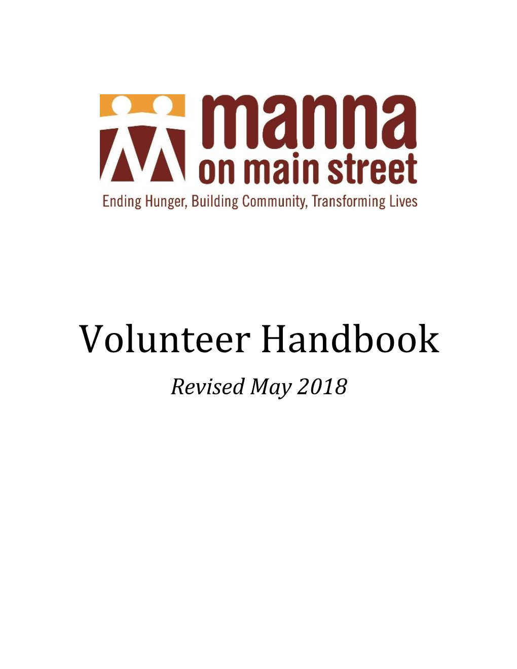 Volunteer Handbook Revised May 2018