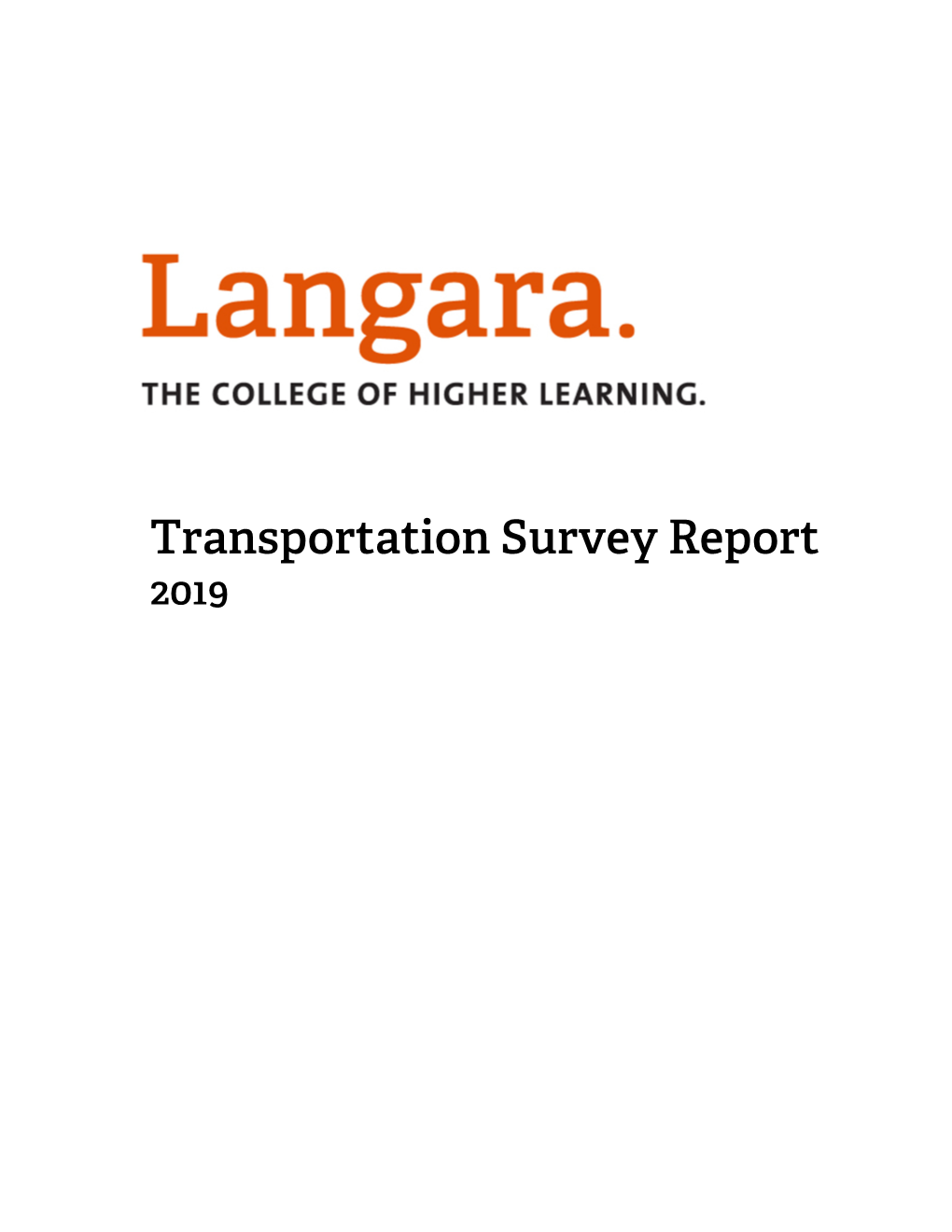 Transportation Survey Report 2019