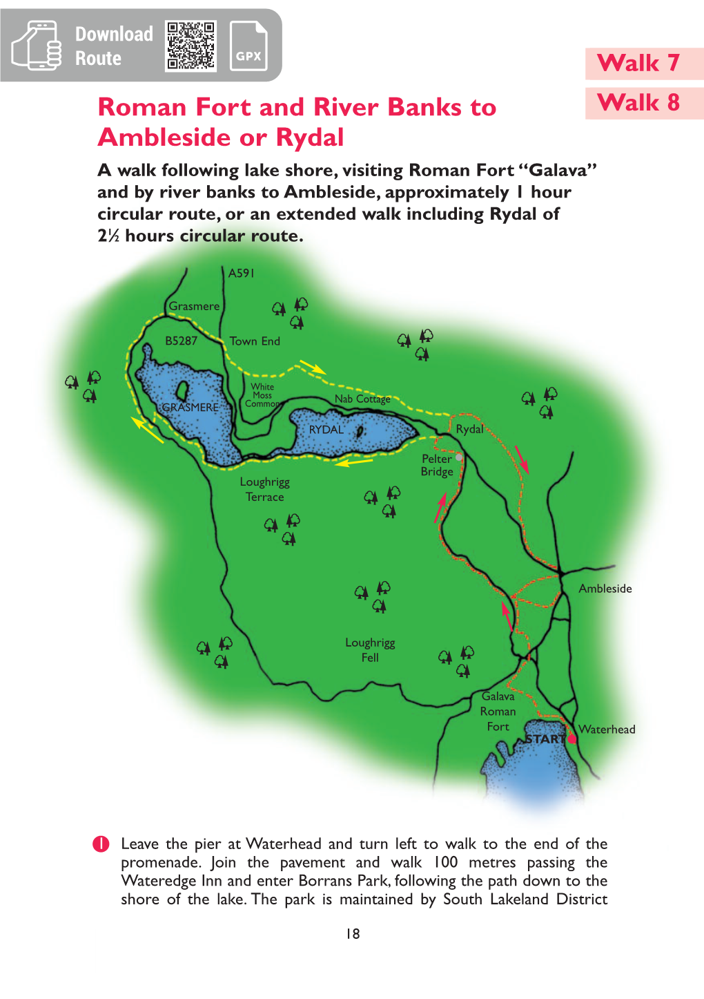 Roman Fort and River Banks to Ambleside Or Rydal