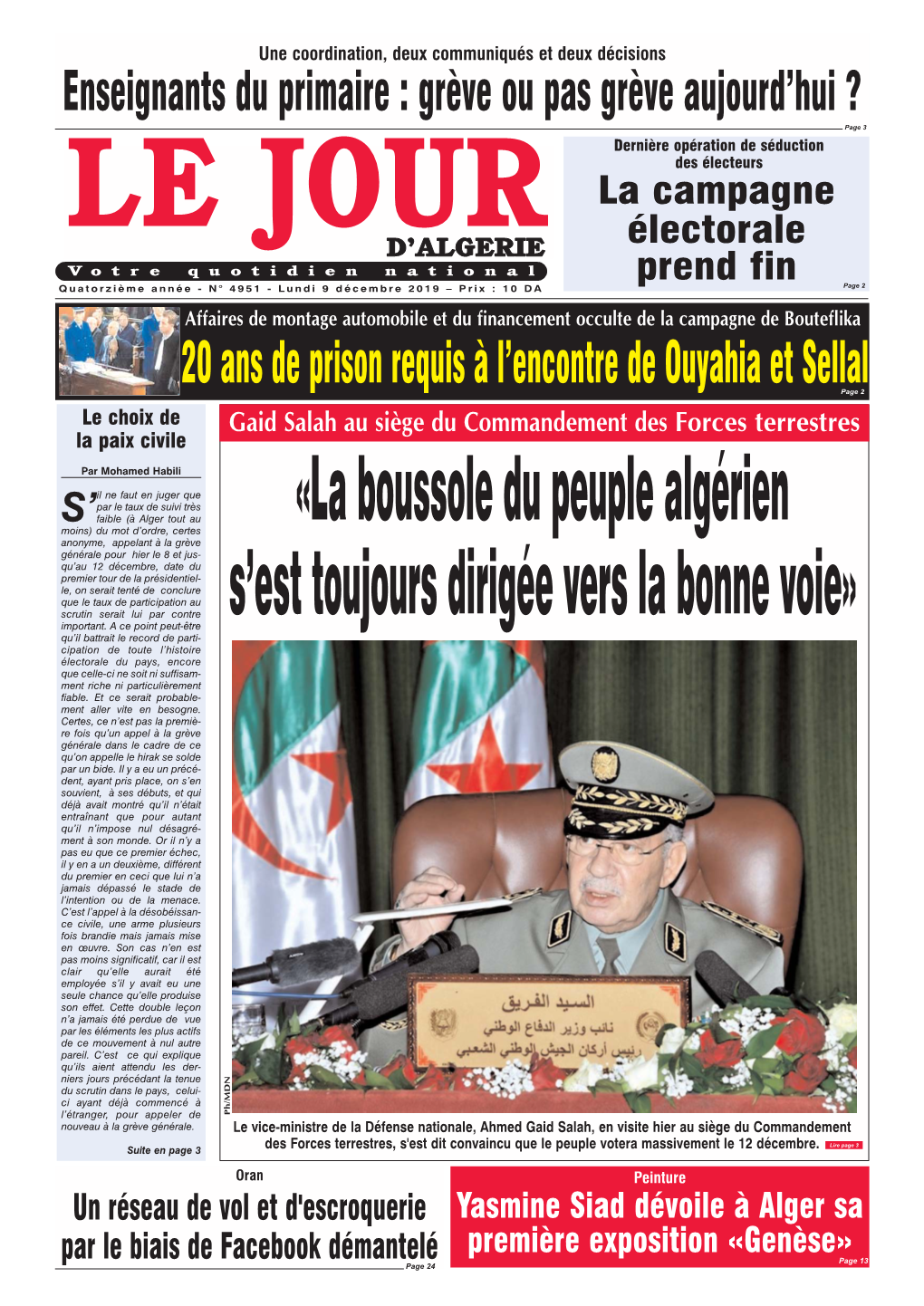 La Boussole Du Peuple Algérien S'est Toujours Dirigée