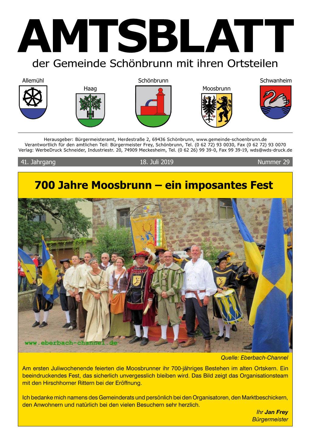 Amtsblatt Schönbrunn 29-2019