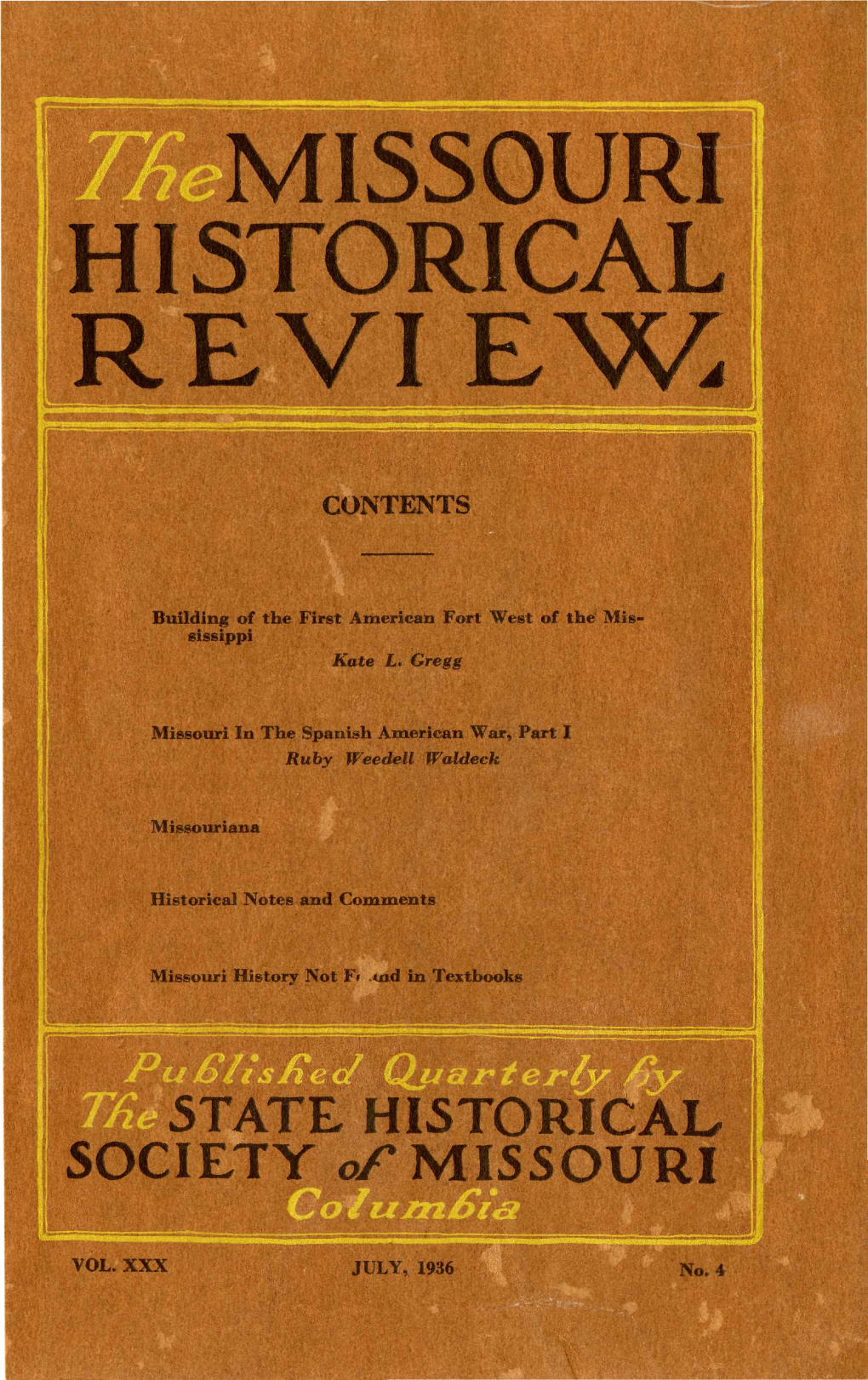 Missouri Historical Revi Ew