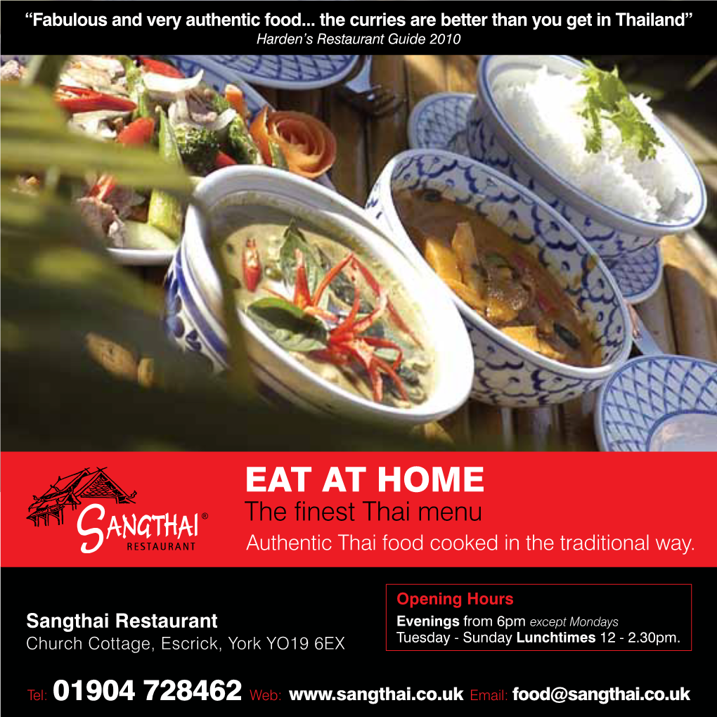 EAT at HOME ® the Finest Thai Menu Authentic Thai Food Cooked in the Traditional Way