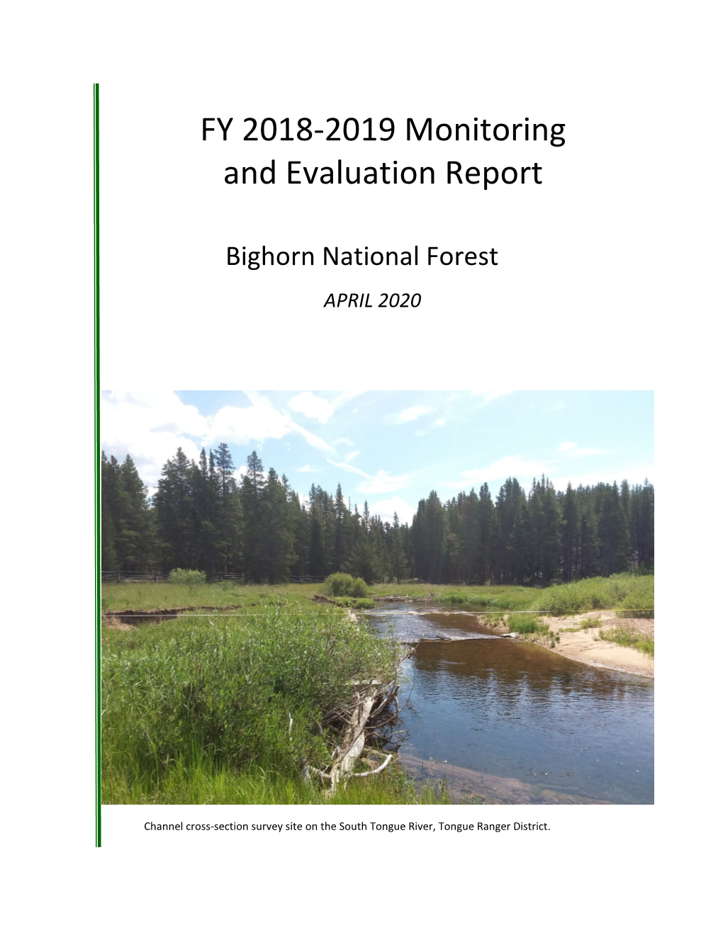 FY 2018-2019 Monitoring and Evaluation Report