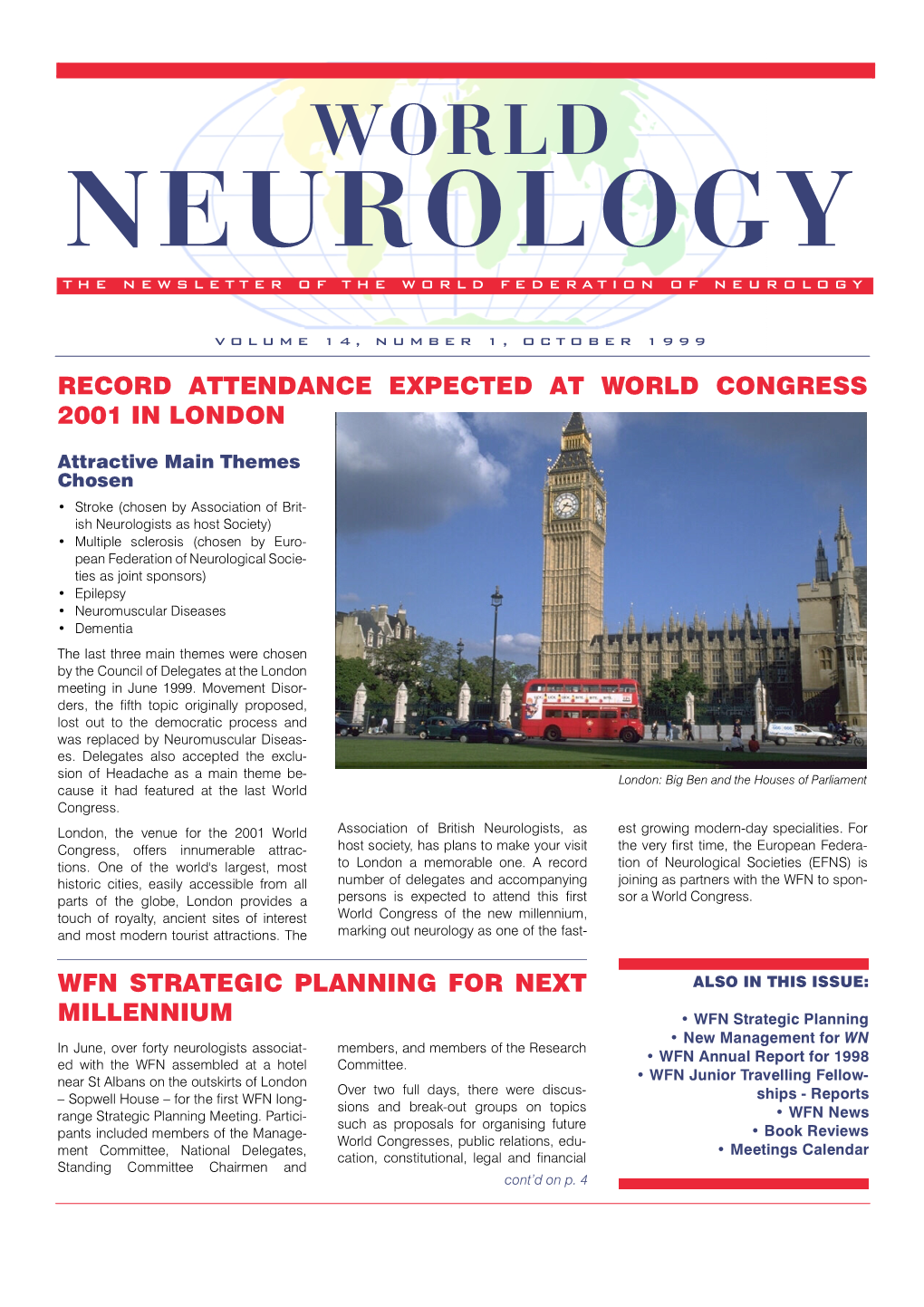 Record Attendance Expected at World Congress 2001 in London