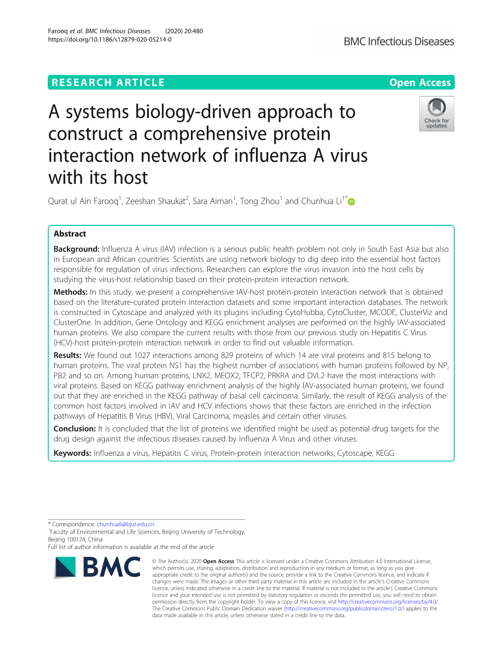 A Systems Biology-Driven Approach to Construct a Comprehensive Protein