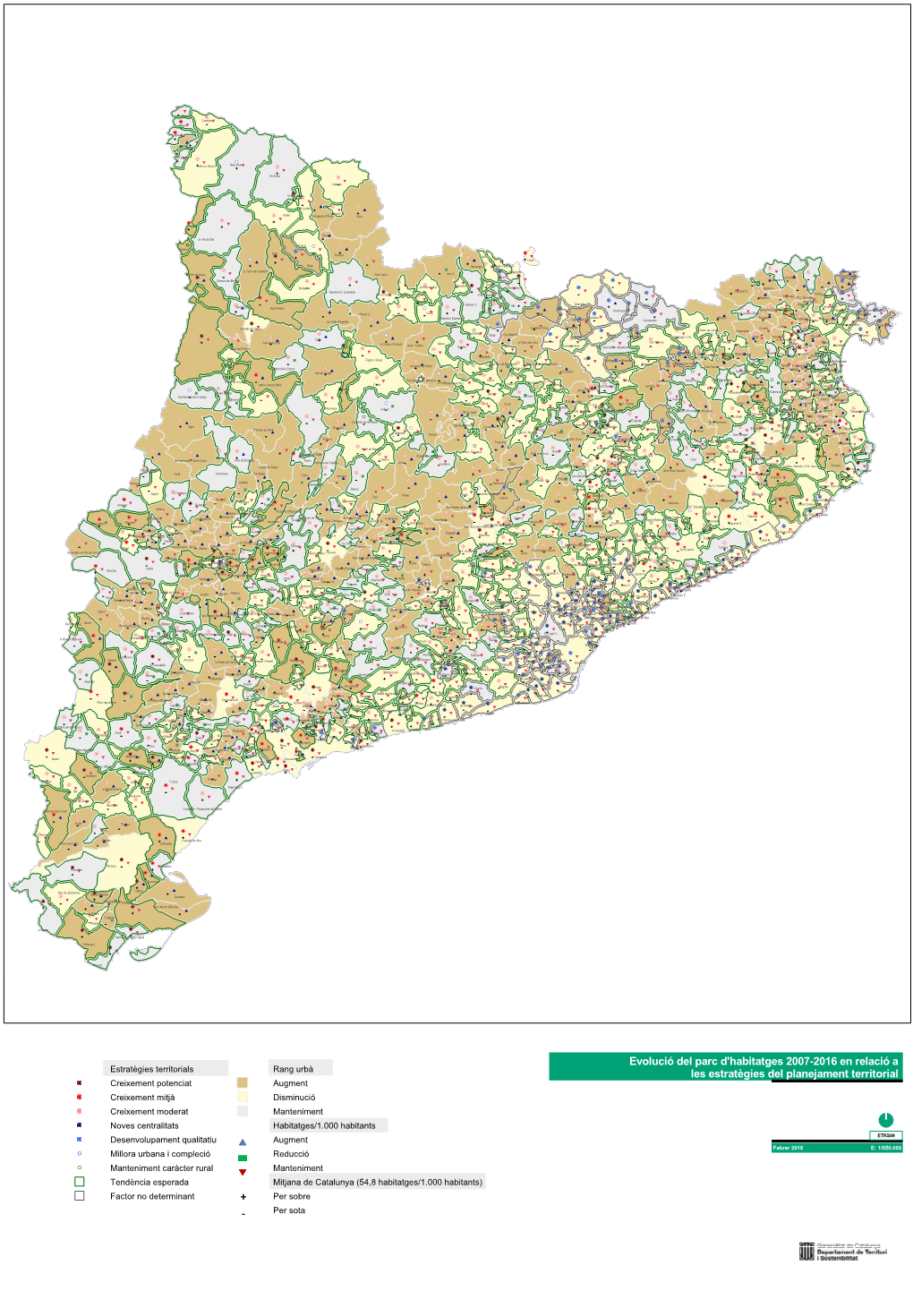 Evolució Del Parc D'habitatges 2007-2016 En Relació a Les