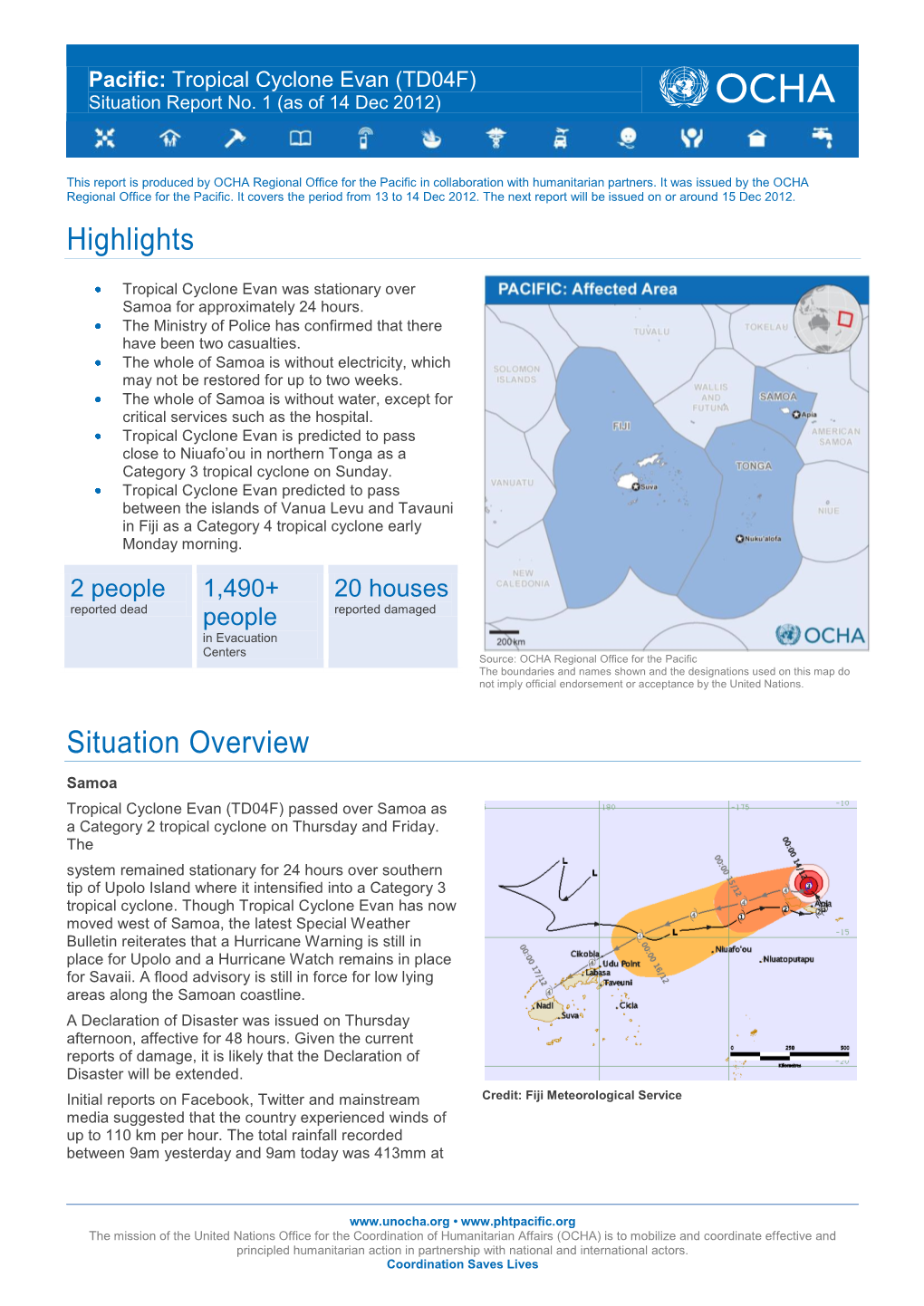 Highlights Situation Overview