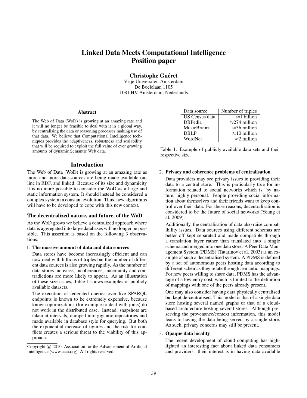 Linked Data Meets Computational Intelligence Position Paper