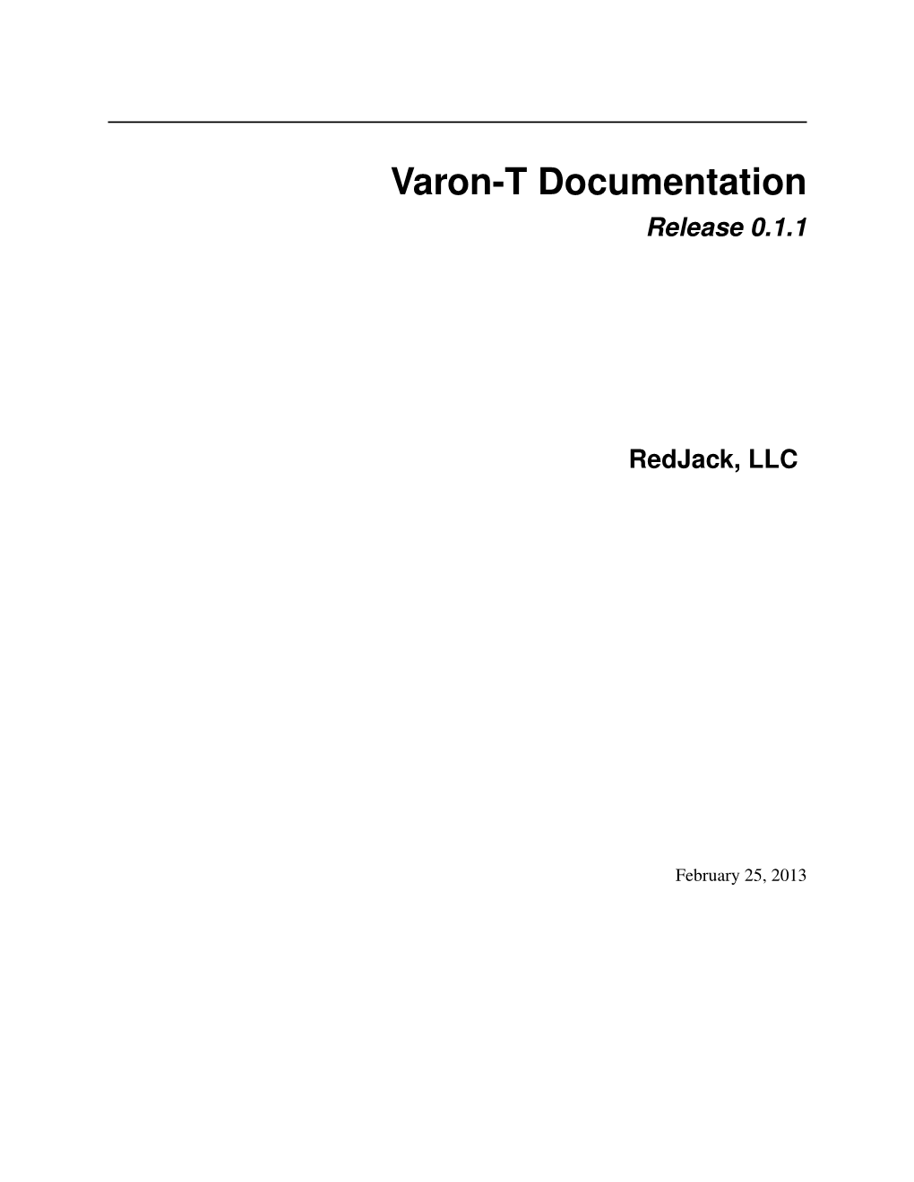 Varon-T Documentation Release 0.1.1