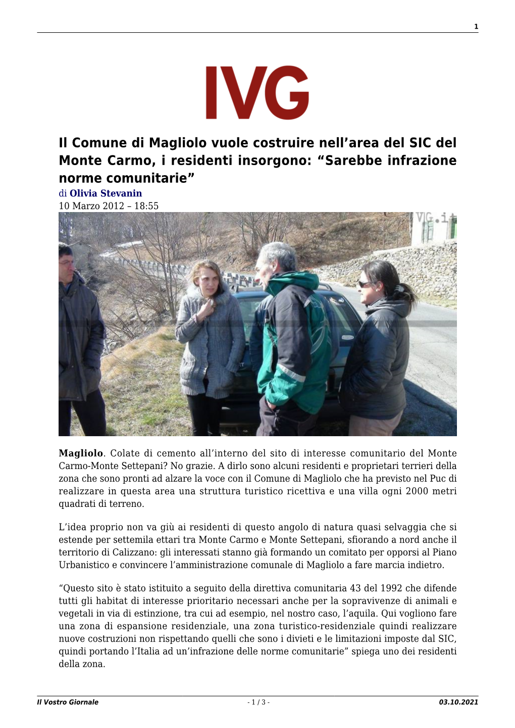 Il Vostro Giornale - 1 / 3 - 03.10.2021 2