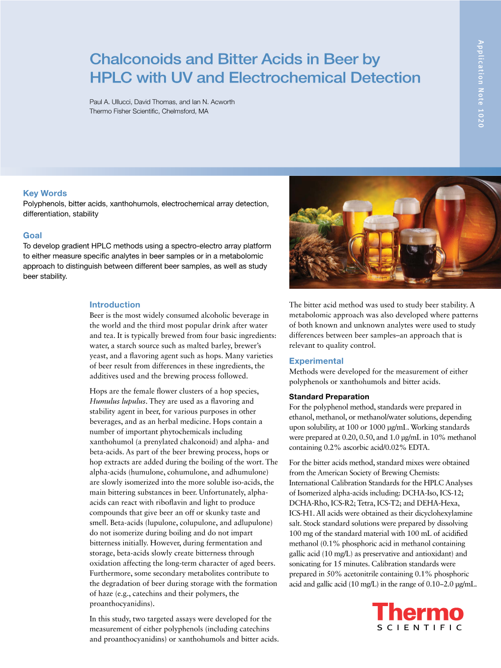 Chalconoids and Bitter Acids in Beer by HPLC with UV and Electrochemical Detection
