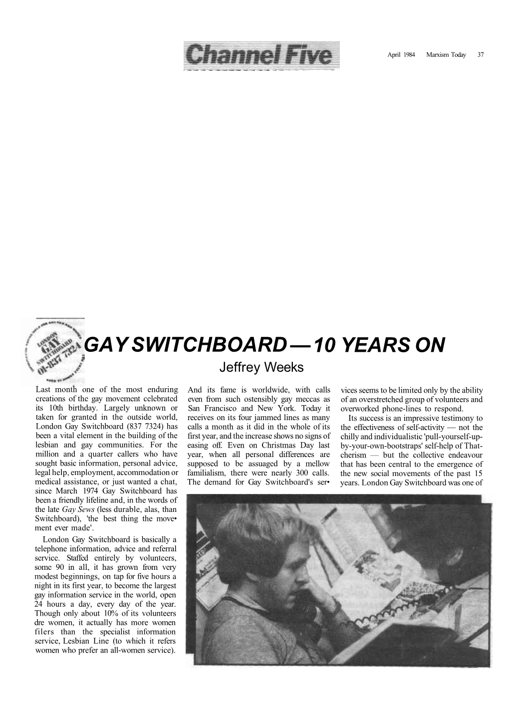 10 Years on Gay Switchboard —